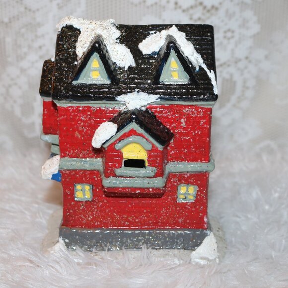 Christmas Village Toy Shop w/hole in base for light hand-painted beautiful - Picture 3 of 7